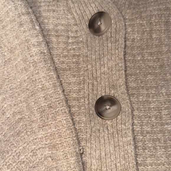 Women's Beige Button-Up Sweater - Picture 2 of 5